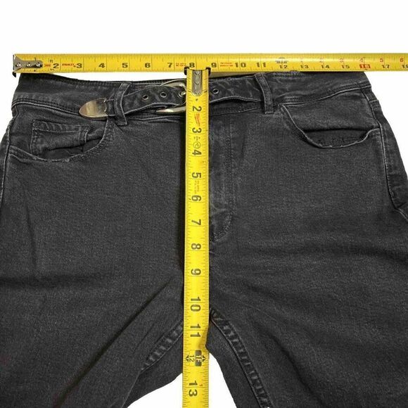 PAIGE Hoxton High Rise Skinny Jeans Size 30 Ankle Peg Raw Hem w/ Belt in Riot - Picture 13 of 13